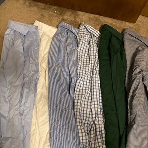 Lot 6 men Stafford dress shirts fitted 14.5 34-35